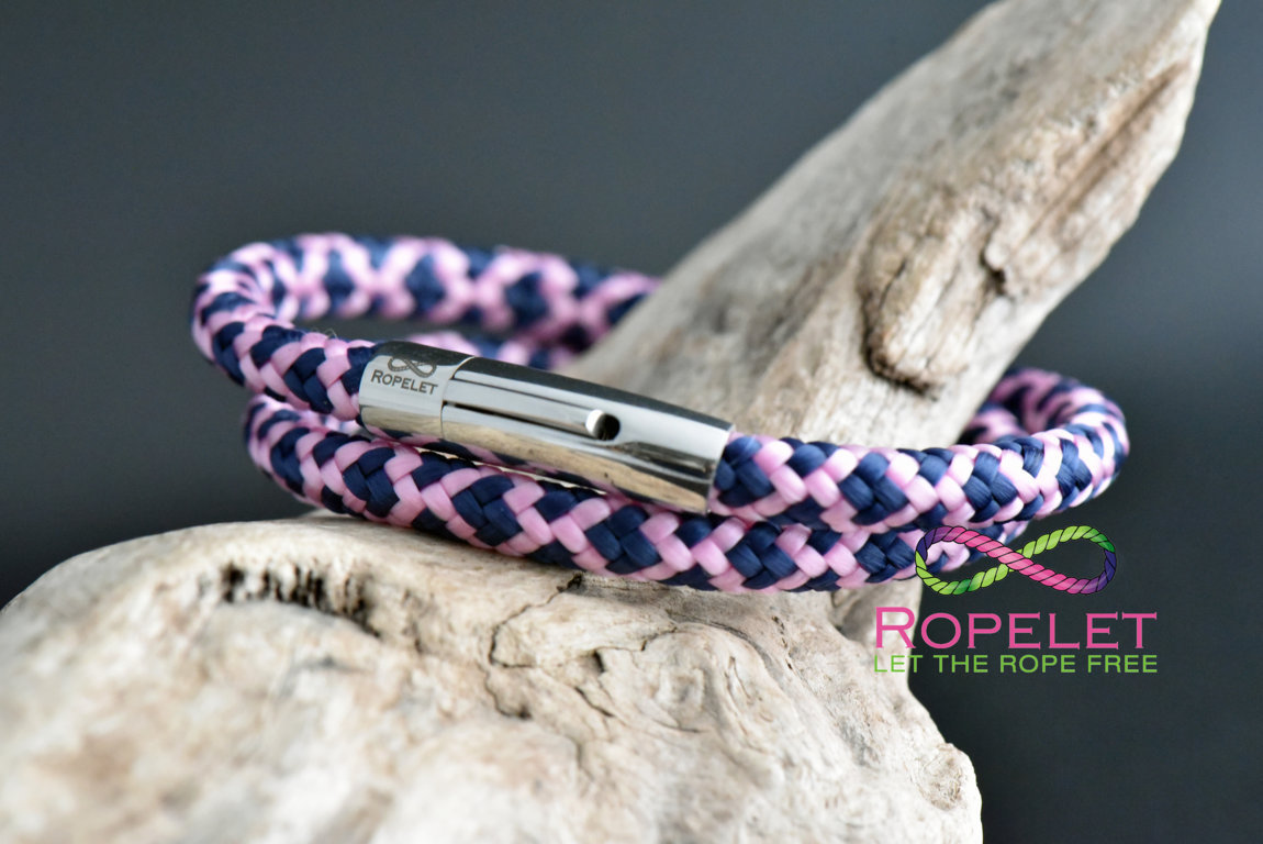 6mm purple and pink  bracelet from www.ropelet.co.uk to style your wrist #ropelet ,bracelet, ladies bracelet, ladies jewelry